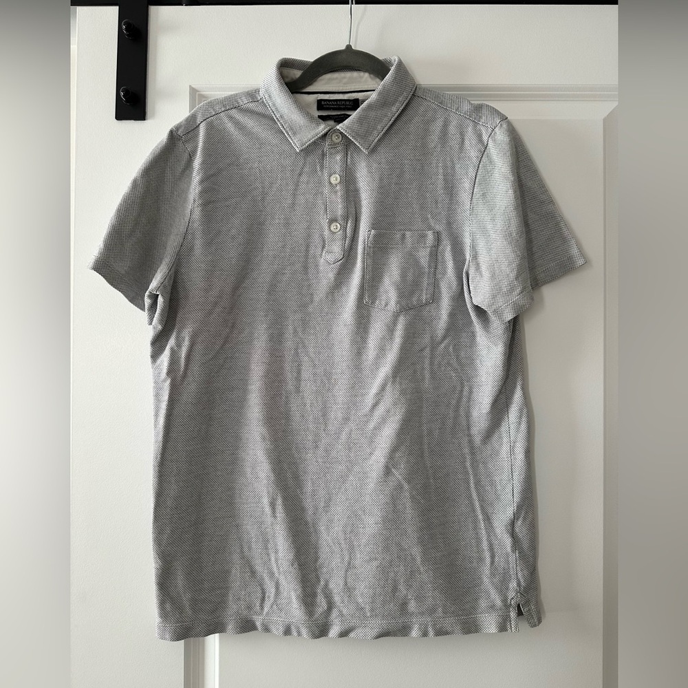 Banana Republic performance pique polo, large